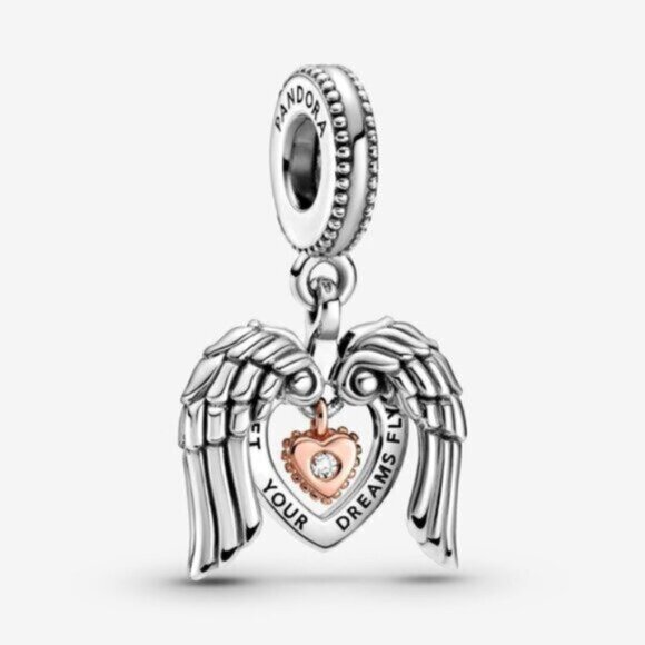 Pandora Jewelry - Pandora Club 2021 Angel Wings & Heart Dangle Charm